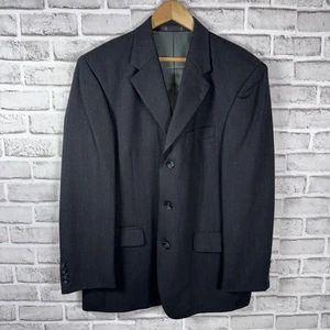 Abrigo deportivo Emanuel Ungaro para hombre negro con solapa de muesca de un solo pecho talla 40S - Imagen 1 de 8