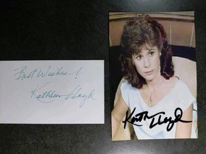Tarjeta y foto autógrafas firmadas a mano Kathleen Lloyd - HERMOSA ACTRIZ - EL AUTO - Imagen 1 de 4