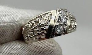 Vintage Sterling Silver 925 Ring Ornate Design – Size 8.75, 2.76g Ukraine - Picture 1 of 11