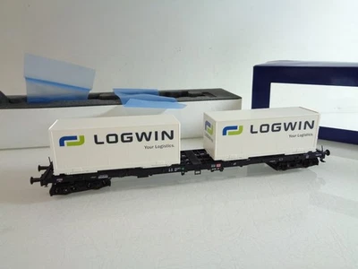 Roco H0 66583 Containerwagen LOGWIN der DB in OVP RR4027 - Bild 1 von 3