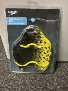 Speedo Power Paddles Plus L LG Large Competitive Swim Training Yellow - Picture 1 of 3