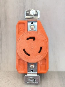 Arrow Hart AHIG6200 Locking Receptacle 20A 125V 2P 3W Orange NEMA L5-20R Outlet - Picture 1 of 5