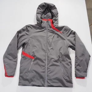 Spyder Giacca Uomo Grande Grigio Cappuccio Rimovibile Sci Neve Thinsulate 10K Impermeabile - Foto 1 di 12