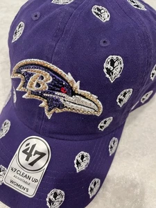 BALTIMORE RAVENS lila Konfetti Glitzer Hut: handverschmuckte SWAROVSKI-Kristalle - Bild 1 von 5