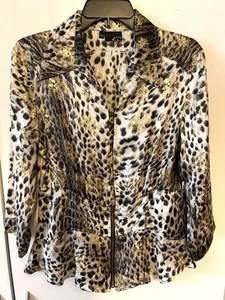 Designer Roberto Cavalli Blouse Top Size 44 Medium EUC Wonderful Design & Style - Picture 1 of 8