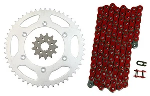 Cadena de transmisión roja 520x114 y piñones 13/48 para Kawasaki KX250 1999 2000 2001 - Imagen 1 de 1