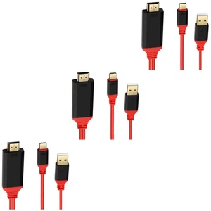 Zestaw 3 kabli adaptera wysokiej definicji -kabel adaptera c do -C - Zdjęcie 1 z 12