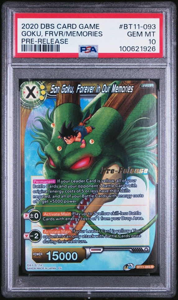 Son Goku Forever in Our Memories Pre-Release FOIL Dragon Ball Super Card PSA 10 - Image 1 of 2