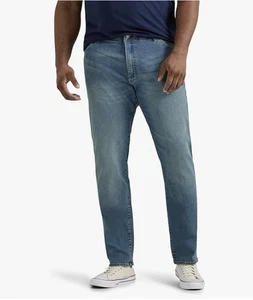 Pantalones de mezclilla Lee para hombre grandes, movimiento extremo calce recto pierna cónica 50 W X 32 L - Imagen 1 de 7