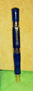 Fountain Pen Blue enamel and gold metal IRIDIUM Made in Germany. - Picture 1 of 9