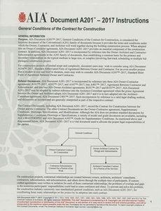 AIA Document A201 - Only Includes A201 - 2017 General Conditions - Picture 1 of 1
