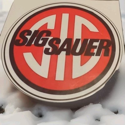 Sig Sauer Logo Sticker. 15 cm Durchmesser. 3-farbig. Neu! - Bild 1 von 2