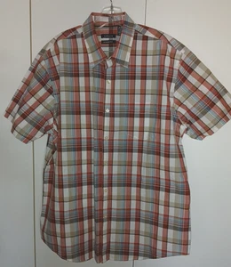 VAN HEUSEN MEN'S SS PLAID COTTON/POLY BUTTON SHIRT-XL(17/17.5)-NWOT-NICE - Picture 1 of 3
