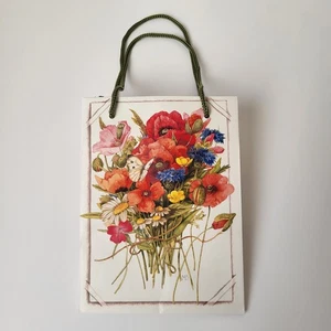 1996 Marjolein Bastin Mini Gift Bag Hallmark Flowers Cardinal Natures Sketchbook - Picture 1 of 11