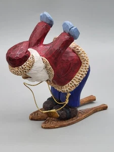 Hadley Collection Santa Snowshoes Figurine Christmas Ornament Folk Art Sculpture - Picture 1 of 10