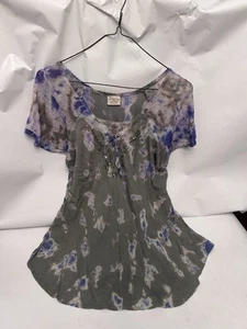 Advance Apparals gray purple tie dye shirt plus size - Picture 1 of 3