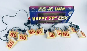 Blasform Happy 50th Cake Lights Geburtstag Jubiläum Vintage 1994 getestet Video! - Bild 1 von 11