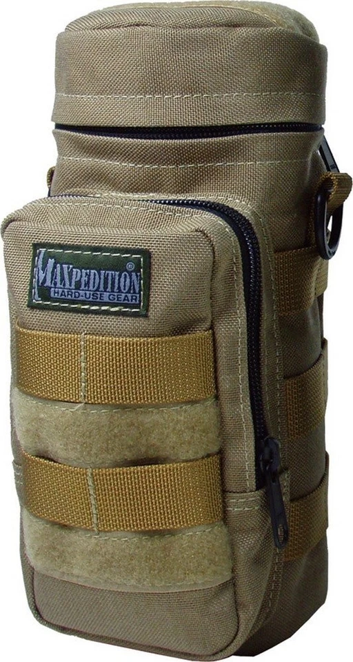 Suporte acolchoado para garrafa de água de hidratação Maxpedition 10"x4" 1000 denier cáqui 0325K - Imagem 1 de 1