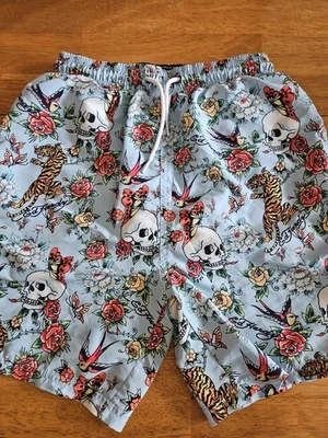 Pantalones cortos de natación Ed Hardy para niños talla 13/14 o 164 Foto 1 de 4