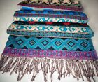 Shawl Yak wool Traditional geometric pattern all-over and fringed Boiled Warm