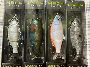 mach baits machshad 4" esca da nuoto corpo duro 1/2 oz affondamento lento a scelta - Foto 1 di 9
