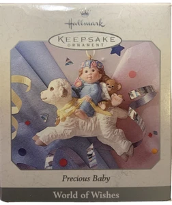 1997 HALLMARK KEEPSAKE ORNAMENT OF 'PRECIOUS BABY' WORLD OF WISHES - Picture 1 of 3