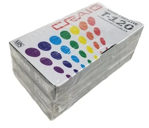 Craig Blank T-120 3 paquetes Premium Alta Calidad VHS Video Cassette Cintas NUEVO SELLADO - Imagen 1 de 5