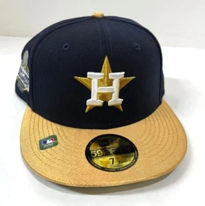 Houston Astros MLB NE 2022 World Series GOLD Fitted Hat - Picture 1 of 5