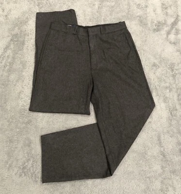 Pantalones de Colección Polo Ralph Lauren Para Hombre 30x29 Cinch-Back Mezcla de Lana Frente Plano Foto 1 de 4