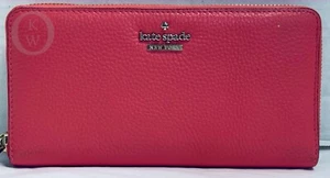 NWOT*Kate Spade*Pink Leather*Large Continental Zip Around Wallet*22040E S177A - Picture 1 of 6