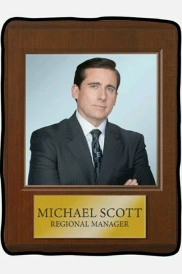 Manta polar The Office Michael Scott tiro Steve Carell 45" x 60"  Foto 1 de 4