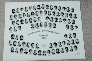 1965 Senior Class Photo Breckenridge High School Michigan MI 8 x 10 B&W Students - Picture 1 of 2