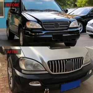Front Racing Facelift Grille for Mercedes W163 ML320 ML350 ML430 ML500 1999-2004 - Picture 1 of 8