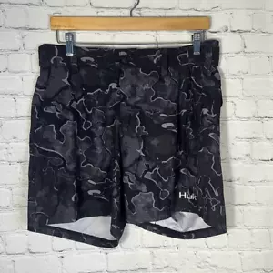 Huk Mens Lowcountry 6” Performance Black Shorts size M Medium Hannibal Bank - Bild 1 von 7