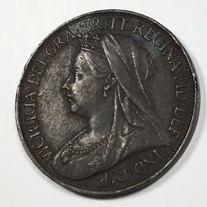 1899 United Kingdom 1 Farthing - About Uncirculated (AU) KM#788 - 6855-PC - Picture 1 of 9