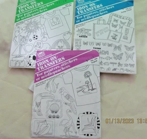 Menge 3 Vintage Banar Bügeltransfers für Hefter Nadelpunch Maler - Bild 1 von 1