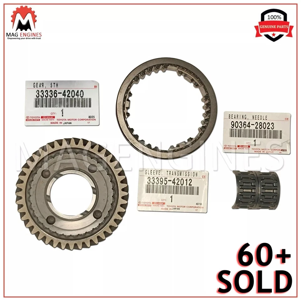 33336-42040 GENUINE OEM 5TH GEAR REPAIR KIT 40 TEETH 3Pc - RAV4 AVENSIS SCION TC - Image 1 of 4