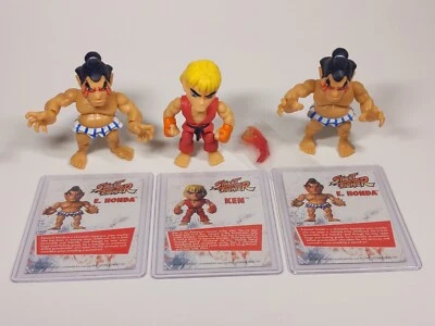 Lote de figuras de acción The Loyal Subjects Street Fighter E Honda Ken con tarjetas sueltas Foto 1 de 4