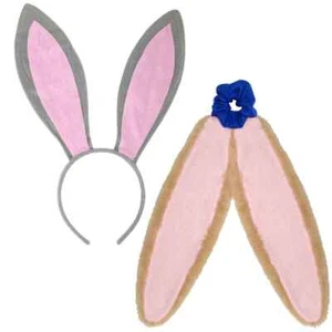 Funcredible Juego de Diadema Orejas de Conejo - Diadema y Diadema de Conejo de Halloween - Imagen 1 de 7