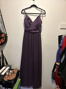 White By vera wang bridesmaid dress Size 2 Style #360345 Plum - Picture 1 of 8