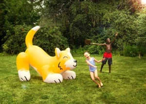 Ginormous aufblasbarer Corgi Yard Rasensprenger neu über 5 Fuß hoch - Bild 1 von 4