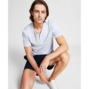 And Now This Maglia Morbida Uomo Henley - Blu Cashmere, Nuova con etichette, Taglia M - Foto 1 di 5
