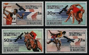 Mauritania 1983 - Mi-Nr. 801-804 ** - MNH - Olympia Los Angeles - Imagen 1 de 1