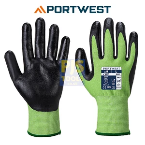 Portwest A645 cut level A4 hazardous material handling nitrile foam gloves - Picture 1 of 1