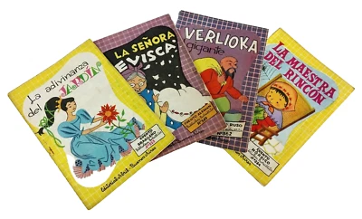 Lot of 4 Vintage 1950s Argentina Mini Children's Books in Spanish Folk Tales  - Image 1 of 4