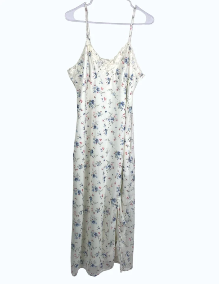 No Boundaries Dress Maxi Slip Babydoll Lace White Sz XXL Floral Fairy 90's Y2K - Image 1 of 4