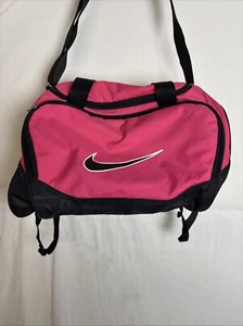 Bolso de Gimnasio Nike Mediano de Lona Rosa Negro Correa para el Hombro con Monedero - Imagen 1 de 9