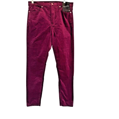 Pantalones al Tobillo Banana Republic Talla 30 Terciopelo Púrpura Ajustados Glam Fiesta Foto 1 de 4