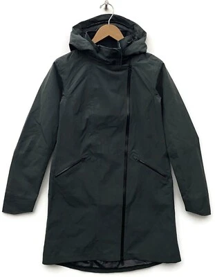 Athleta Wetlands Trench Jacket Womens Small Gray Waterproof Hooded Coat S $228 - Image 1 of 4