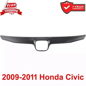 Sedan Si Model Grille Molding Textured Black Fits For 2009-2011 Honda Civic - Picture 1 of 11